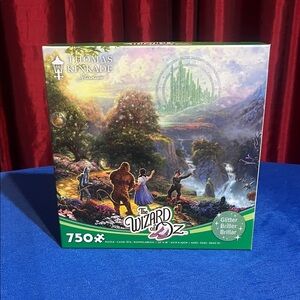 Thomas Kinkade Wizard of Oz Glitter Puzzle - Green and Blue